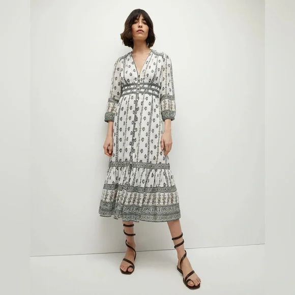 Veronica Beard Castella Floral Boho Midi Dress - Picture 6 of 16